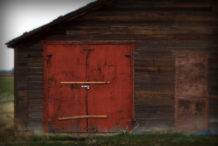 barn with red door