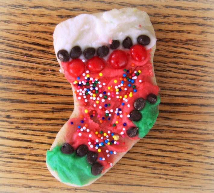 christmas sugar cookie stocking