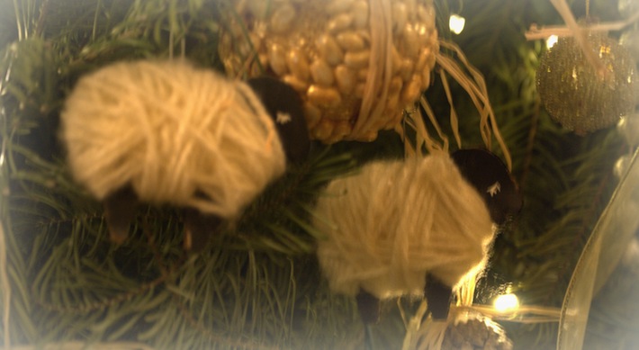 still still still---handmade sheep Christmas ornaments