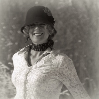 refashion photo shoot; 20's hat