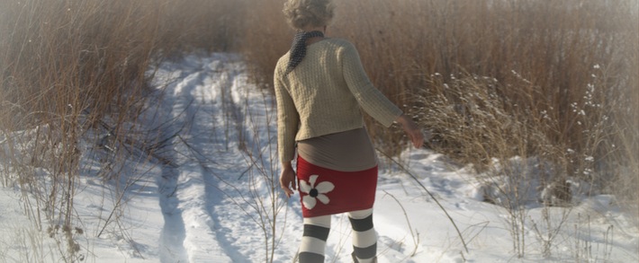 last red wool sweater skirt