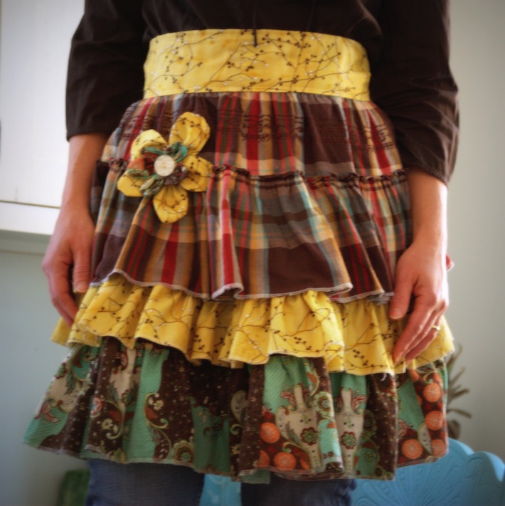 embellished homemade apron