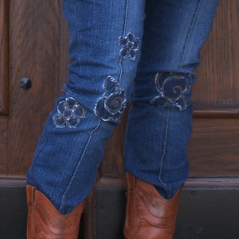 homemade: refashioned thrifted jeans