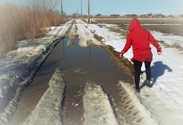 late winter mud puddle navigation