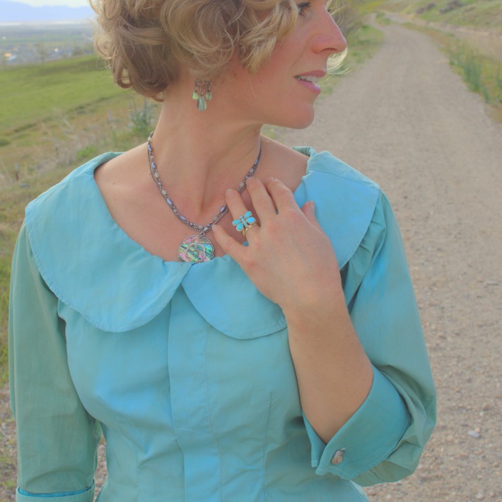 butterfly ring, necklace