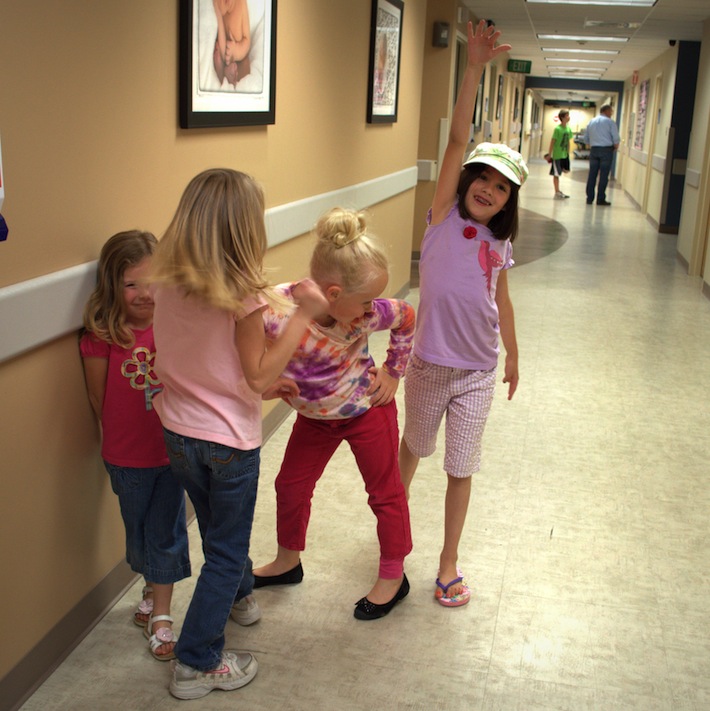 little girls dancing