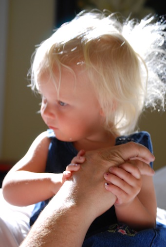 daddy's hands, her pretty hair