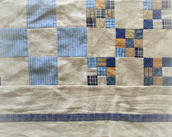 patchwork quilt top: detail