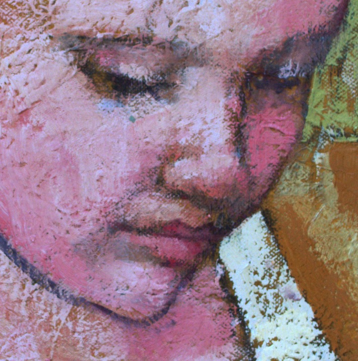 detail, "Little Muse" oil on canvas