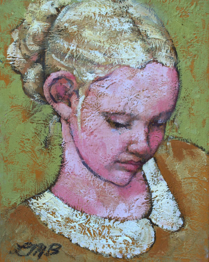 "Little Muse" oil on canvas by Lynaea Brand