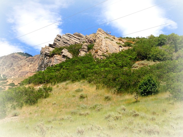 the top of the rock, hiking