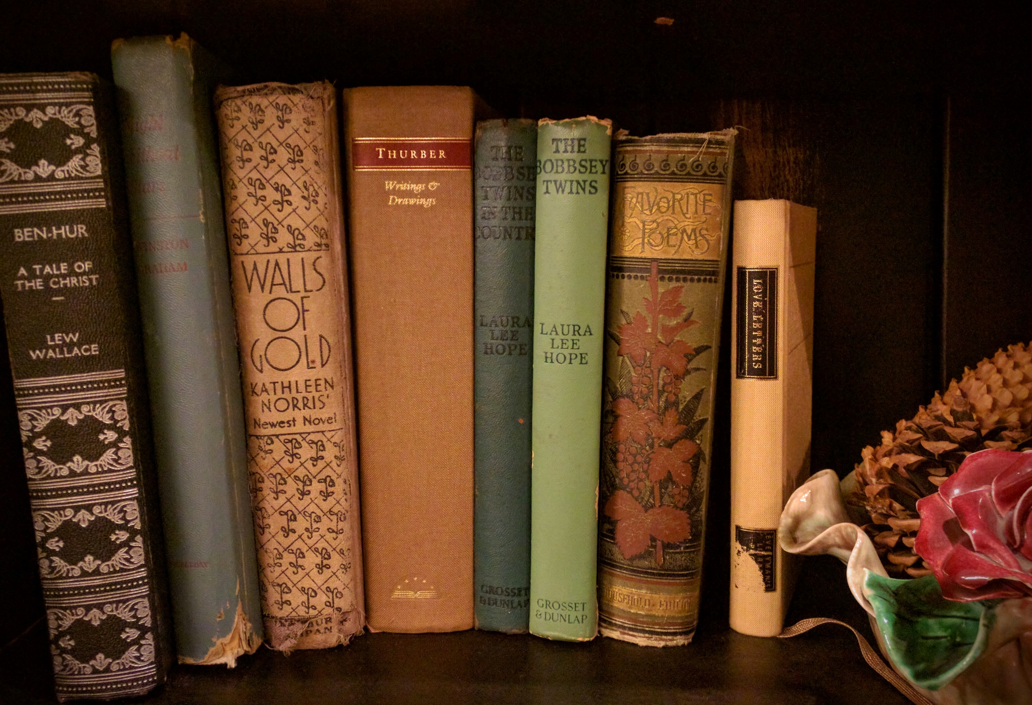 Vintage Books in a Row